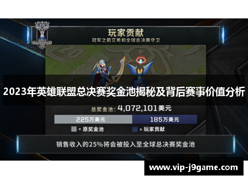 2023年英雄联盟总决赛奖金池揭秘及背后赛事价值分析 2023年英雄联盟总决赛奖金池揭秘及背后赛事价值分析